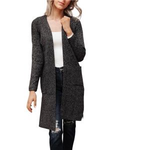 Orb Heather Grey Oversized Cardigan - Size S